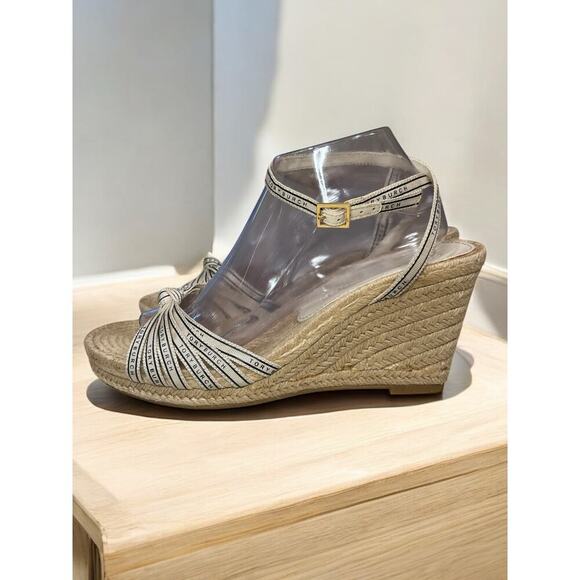 Tory Burch Ribbon Wedge Espadrille 90MM Size 9.5M - Picture 1 of 10